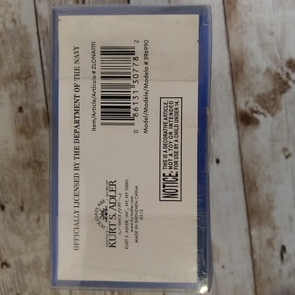 Navy Christmas Ornament Set by Kurt S. Adler,  Cap & Boots - Picture 5 of 5